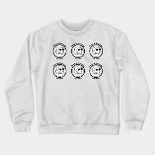 Taco & Friends Trivia Sticker Sheet Commission Black Line Crewneck Sweatshirt